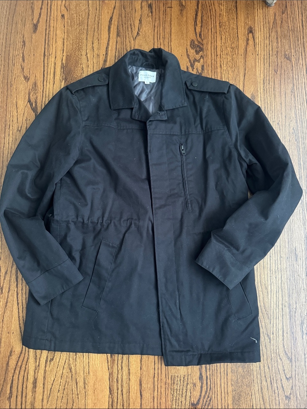 Five Four Black Military Field Jacket